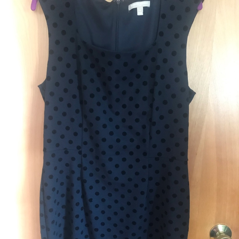 Blue polka dot dress